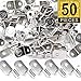 50 Pack Shelf Support Pegs, FANDAMEI 6mm L-Shaped Metal Nickel Bracket Pegs with Hole for Kitchen & Bookcase Shelf Cabinet Closet Shelf Bracket