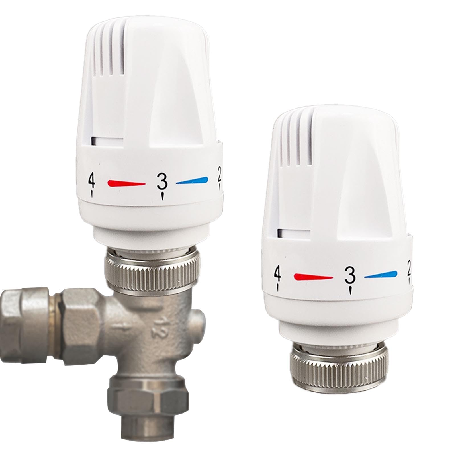 2Pcs Thermostatic Radiator Valve Head, M30 X 1.5 TRV Radiator Thermostat Valve Replacement Head, Automatic Radiator Temperature Control Valve Heating System for Home Office