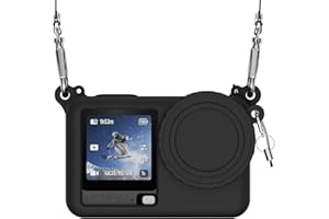 Wonkzon Case for DJI Osmo Action 6 with Lanyard, Soft Silicone Non-Slip Anti-Drop Wear-Proof and Washable Protector Case Comp