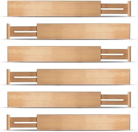 Bambusi Kitchen Drawer Divider Organizers Bamboo Spring