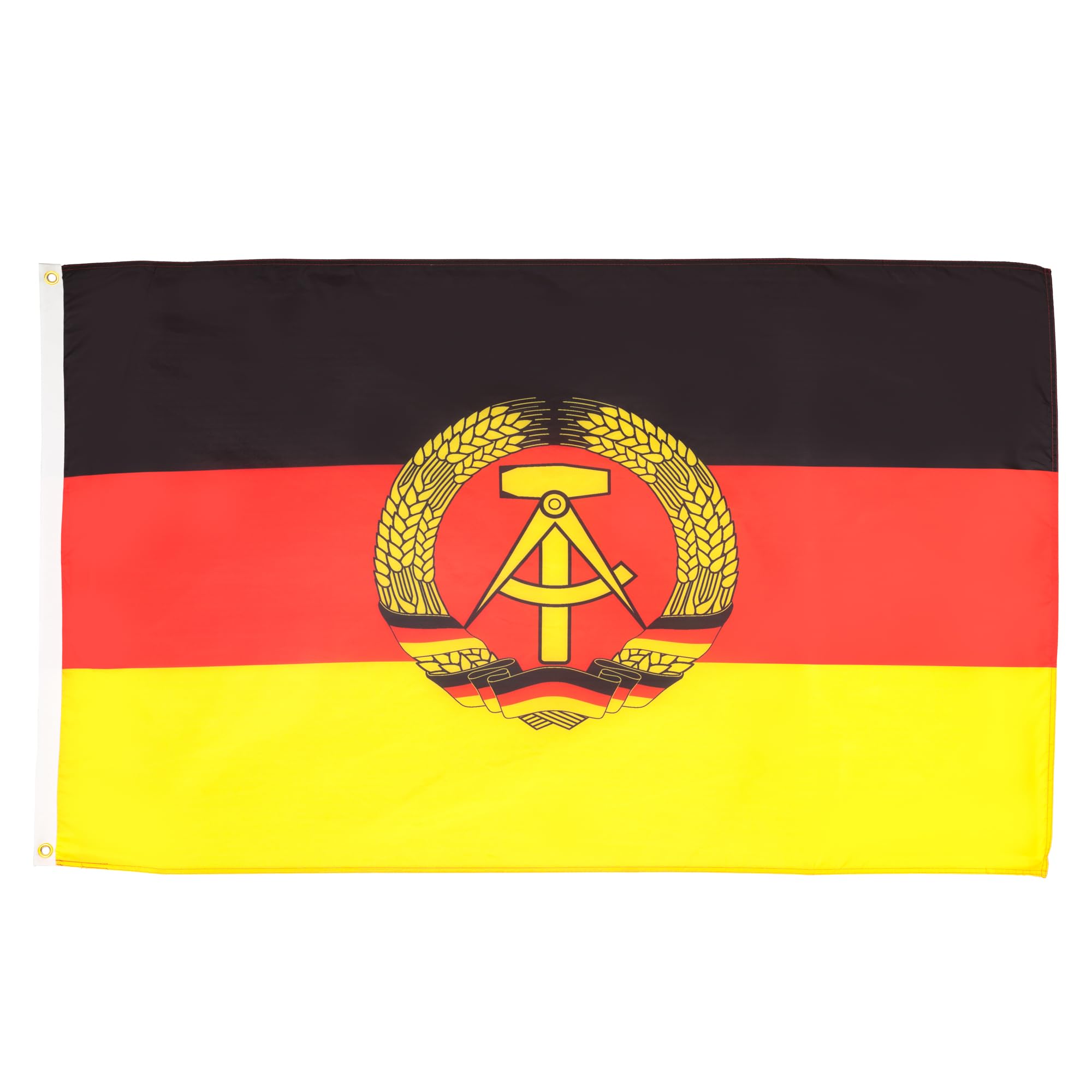 AZ FLAG - East Germany Flag - 2x3 Ft - 100D Polyester German Rda Banner with Two Metal Grommets - Fade Resistant - Vivid Colors - 2' x 3' Feet - 90x60 Cm