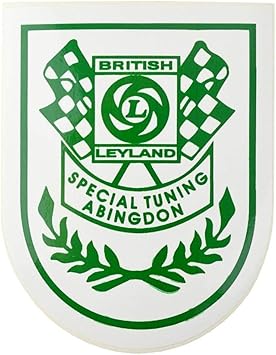 british leyland special tuning abingdon sticker stick on badge logo zk447 amazon co uk diy tools british leyland special tuning abingdon
