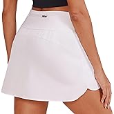 PINSPARK Dolphin Golf Skorts for Woman High Waisted Athletic Skort with Zipper Pockets A Line Casual Pickleball Tennis Skirts