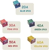 BOJACK Jcase Automotive Low Profile Box Fuses 20A 30A 40A 50A 60A Kit 10pc view 4
