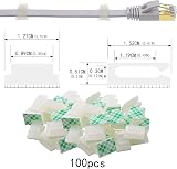 Udewo 100 PCS White Self Adhesive Cable Clips Wire Management Holder Hooks for view 2