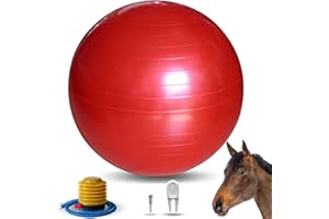 RideFound 40 Inch Horse Play Balls, Herding Ball for Horse Goats-Mega Equine Ball Horse Soccer Ball for Play Training -Red