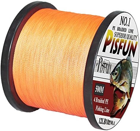 Pisfun Super Strong Braided Fishing Line 4 Strands Fishing Line Saltwater Freshwater 14-80LB 500M(547 Yard)/1000M(1100 Yard) Advanced Braided line