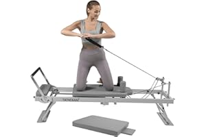 SENDIAN Foldable Pilates Equipment for Home Workouts,Pilates Reformer Machine for Home Gym with Springs, Pilates Exercise Equipment with Jump Board