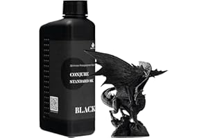 Chitu Systems Conjure Standard 8K Resin 3D Printer Resin, 1kg Fast Curing 405nm Standard Photopolymer Resin for LCD 3D Printing (Black)