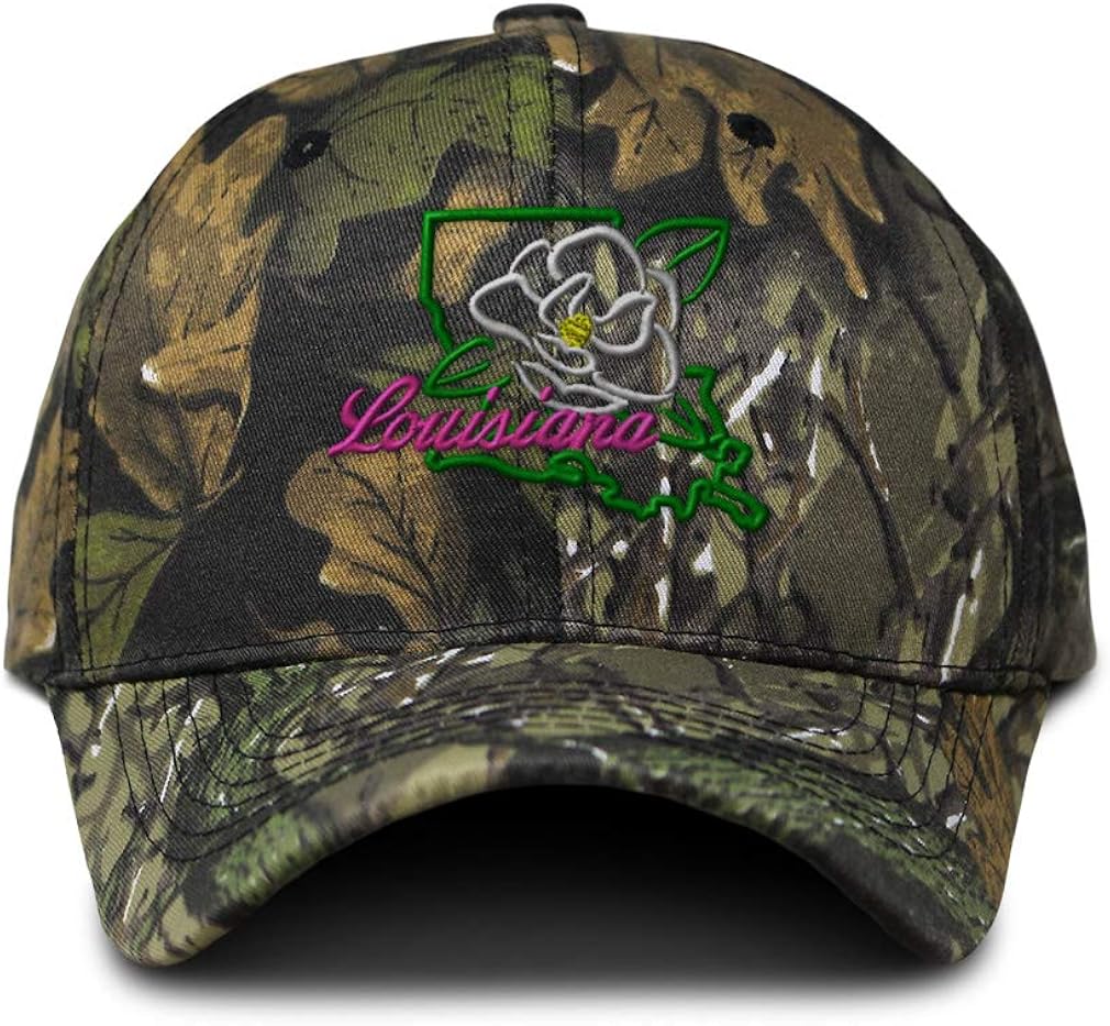 Speedy Pros Camo Baseball Cap Louisiana State Flower
