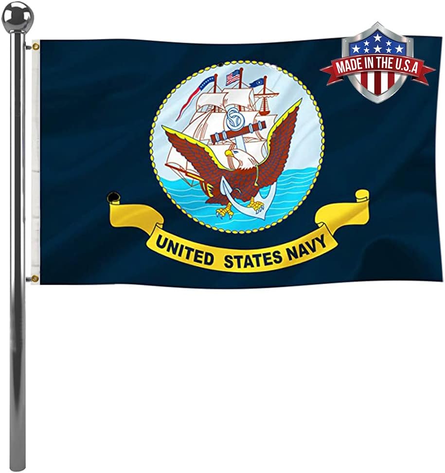 US Navy Flag 3x5 Ft Vivid Color United States Naval Military Flag