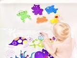 NAZUSA MATRIOSKA Large Bath Mat with 5 Mini Non-Slip Mats Kids Safe Suction view 2