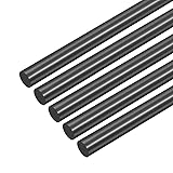 uxcell 5 Pcs Black Plastic Rods 5 x 500mm ABS