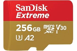 SanDisk 256GB Extreme MicroSDXC UHS-I Memory Card - C10, U3, V30, 4K, A2, Micro SD - SDSQXA1-256G-GN6MN