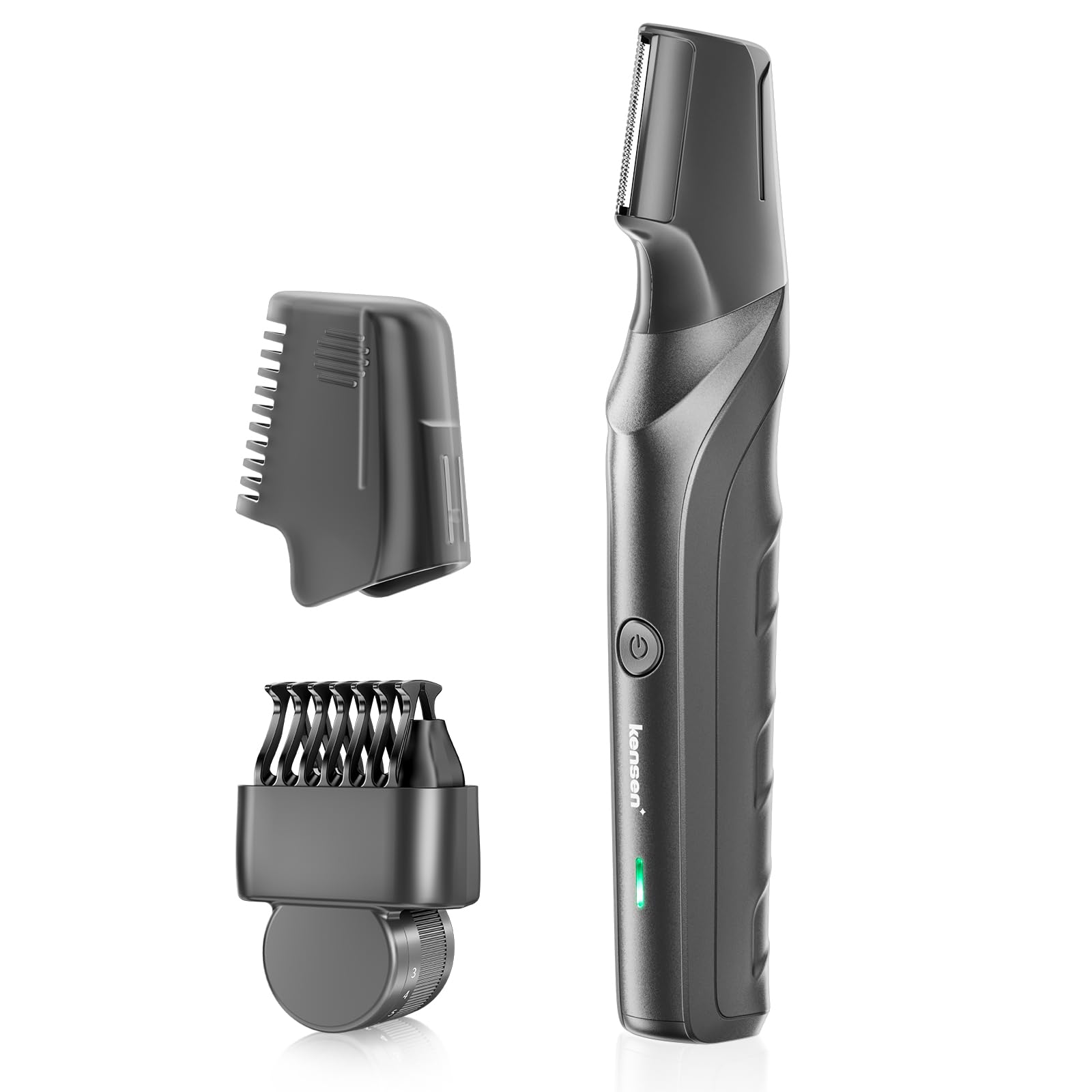 Photo 1 of Body Hair Trimmer for Men - Manscape Beard Trimmer for Men, V-Shaped Trimming Head with 2 Comb Attachments Mens Groin & Pubic Hair Trimmer IPX5 Waterproof Wet/Dry Mens Electric Razor
