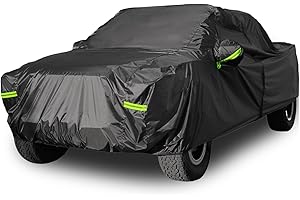 Morhept Pickup Truck Cover Waterproof All Weather, Outdoor Indoor Truck Protection Cover for Ford f150 / Chevy Silverado/Dodge Ram 1500, Truck Tarp Cover Black(Length 230 to 242 inch)