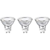 Lepro Non-Dimmable GU10 LED Light Bulbs 4W 350LM 2700K Soft White 3 Pack | 50W Halogen Equivalent,Recessed lighting replacement,Energy efficient,Flicker-free,Track Lighting,Living room,Bedroom,Kitchen