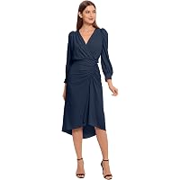 American Apparel Women's Cotton 2x2 Long Sleeve Crewneck Dress, Black,  X-Small at Amazon Women's Clothing store