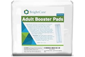 Large Adult Diaper Booster Pad Liner Inserts (15.75Lx4.25W) - Extra Absorbent Diaper Doubler Locks In Moisture Throughout the