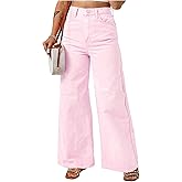 SOLY HUX Women's Wide Leg High Waisted Loose Jeans Dressy Casual Denim Pants