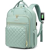 LOVEVOOK Laptop Backpack for Women, Water Resistant Travel Work Backpacks Purse Stylish College Business Teacher Nurse Computer Bag with USB Charging Port, Fits 15.6" Laptop