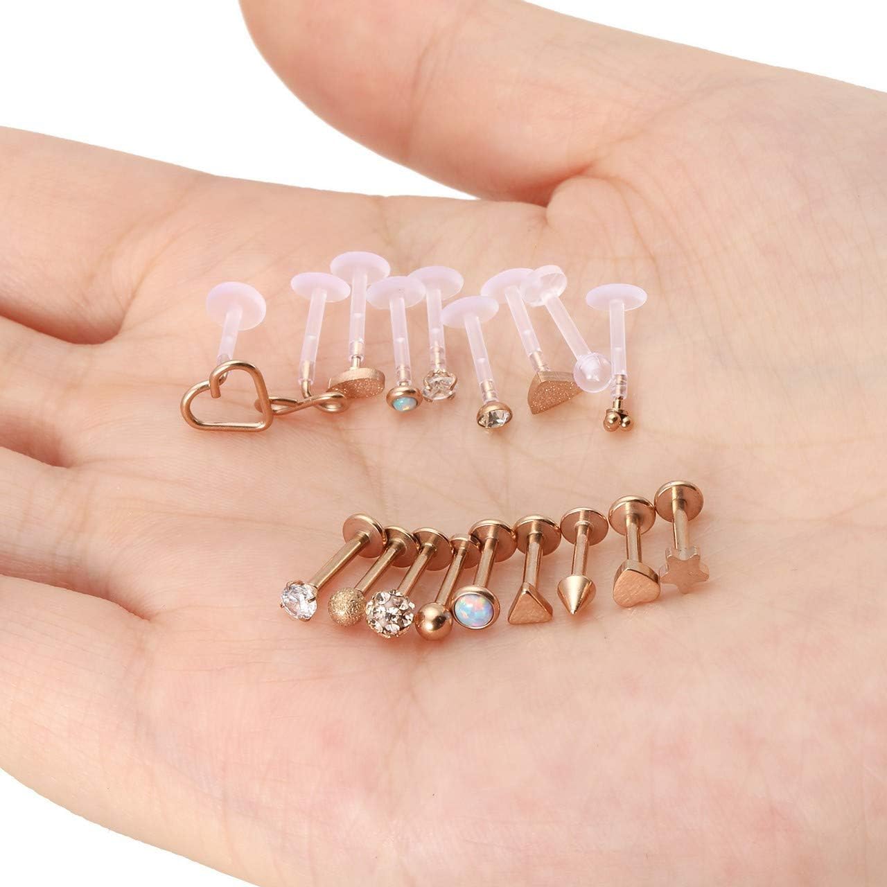 1 Pair Lujuny Alloy Shell Pearl Flower Double Side to Wear Earrings Studs with Gift Box for Women Girls