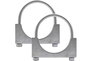 Westmotive, Stainless Steel U-Bolt Muffler/Exhaust Clamp Hanger (3.5") 2 Pack