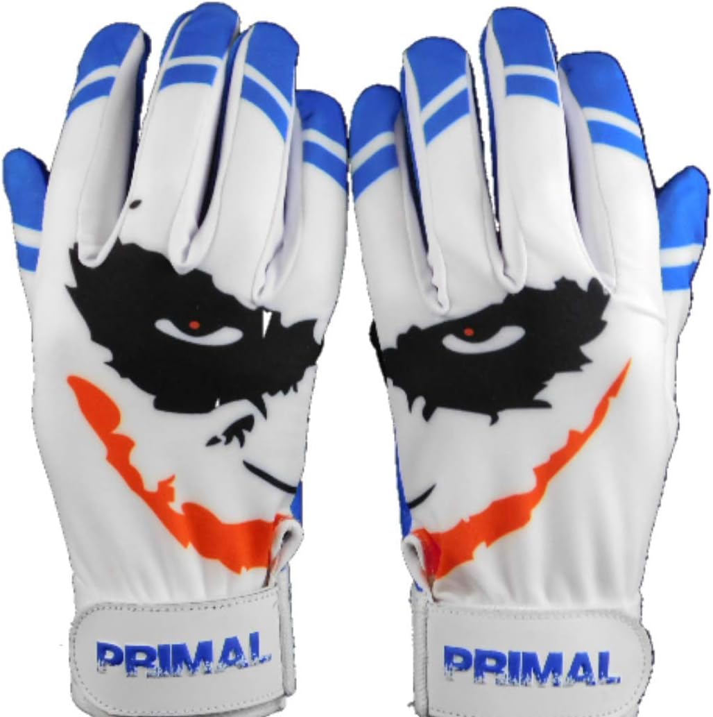 Cool Blue Smiley Baseball Batting Gloves