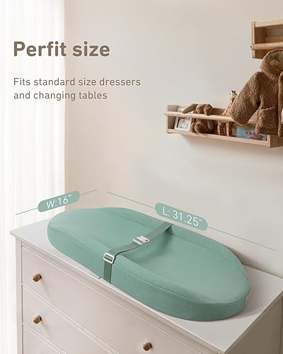 Contoured Changing Pad with Soft Washable Cover, Waterproof
