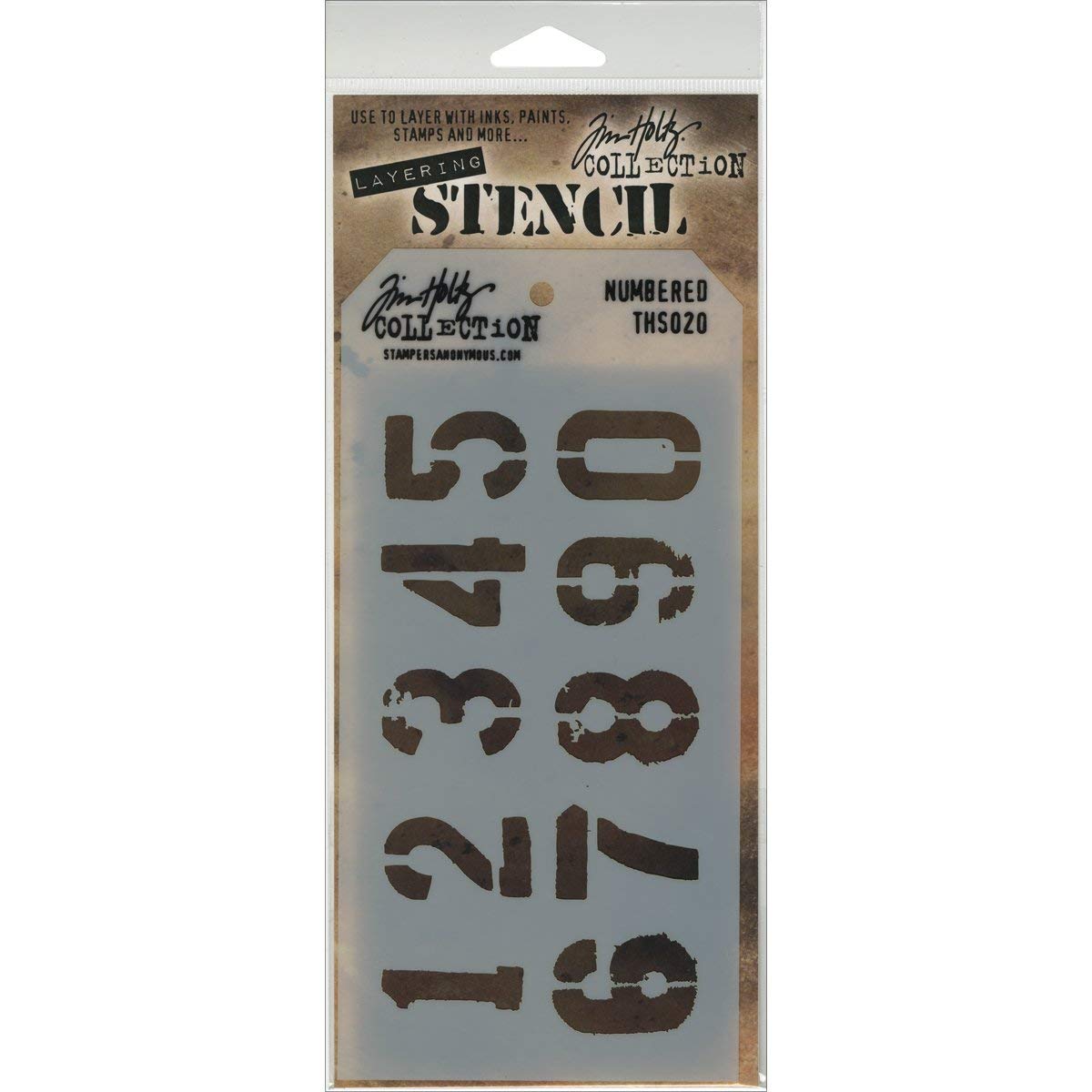 Art Gone Wild Plastic Tim Holtz Numbered Stencil