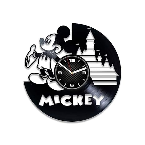 Decorstudioua Mickey Mouse Vinyl Clock Disney