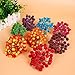 Fashionclubs Christmas Tree Artificial Fruit Holly Berry Pick On Wire Stems for Embellishing Crafting and Decorating Pack of 20 (Wine Red)