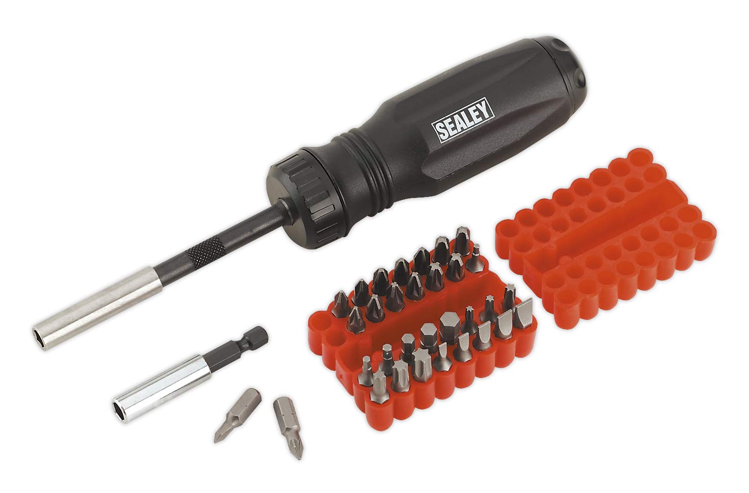 Sealey Ak6498 Gearless Ratchet Screwdriver Set 34Pc