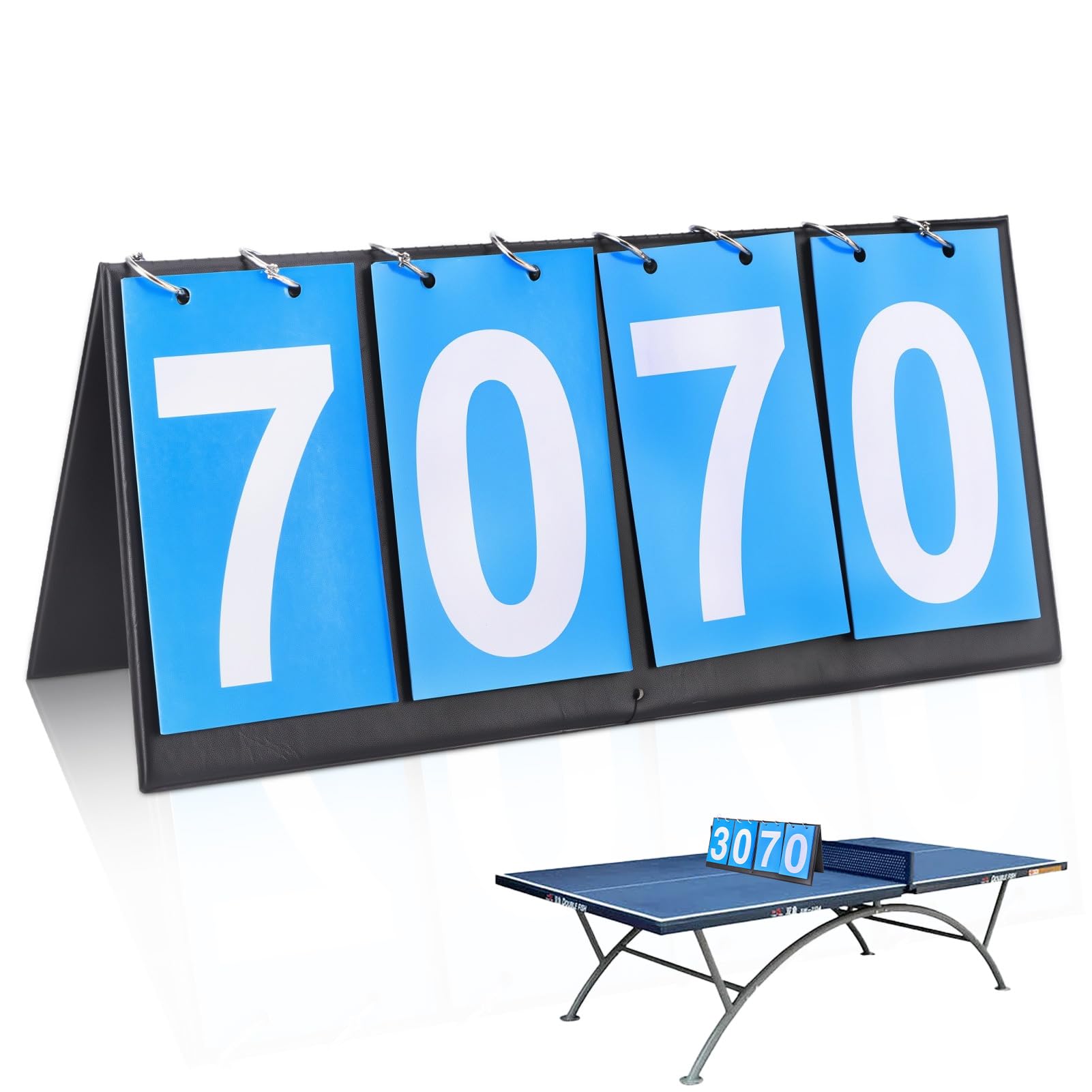 HERCHR Scoreboard, 4-Digital Score Keeper Table Top Scoreboard Ping Pong Volleyball Basketball Tennis Table Tennis Scoreboards