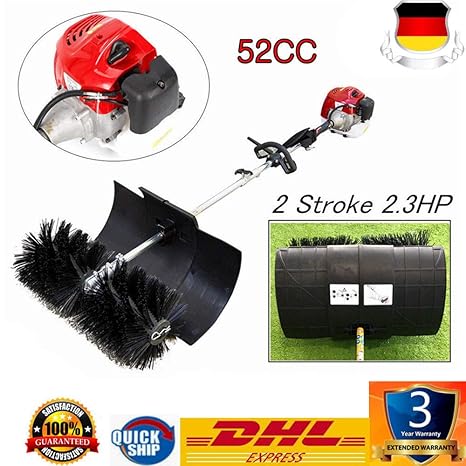 Motorbesen Power Sweeper Kehrmaschine Motor Besen Schneeschieber Schneefräse Neu