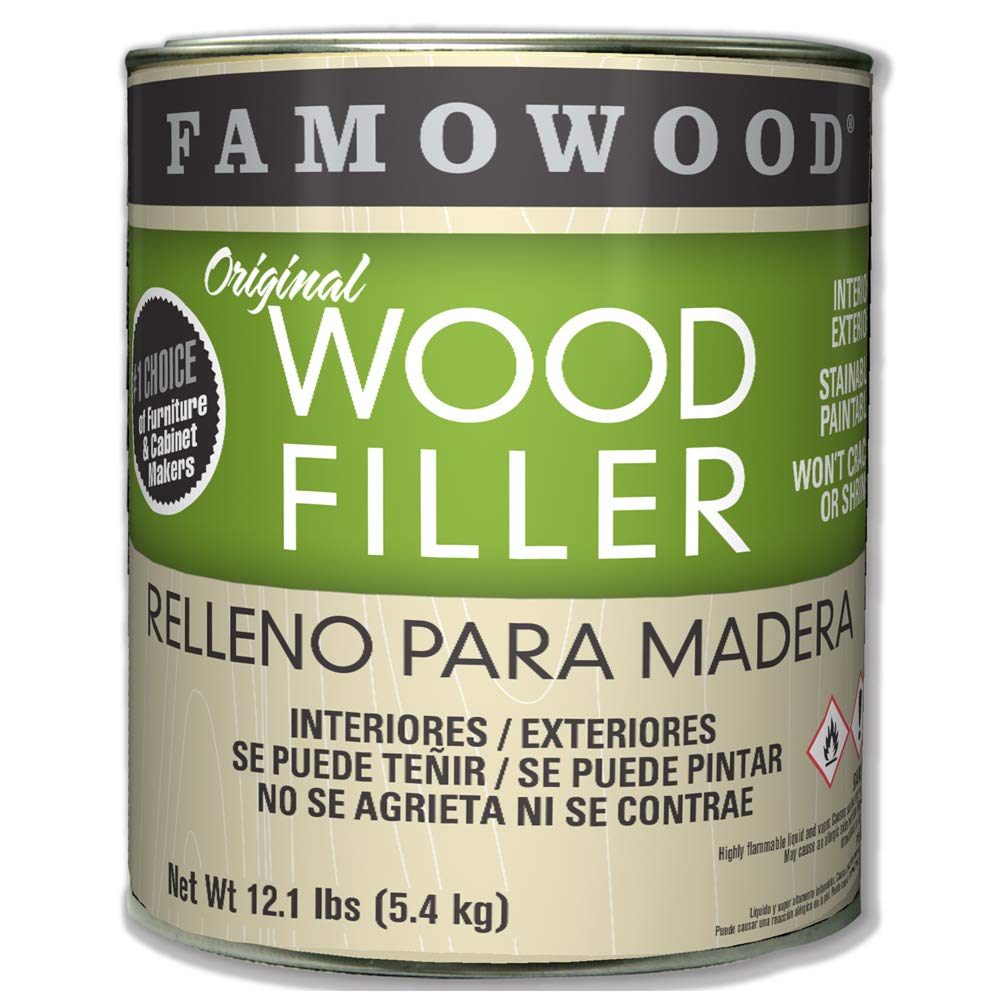 Famowood 36001144 Original Wood Filler, White, One gallon