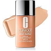Clinique Even Better Makeup Liquid Foundation SPF 15 With Vitamin C For Dry + Oily Combination Skin Types | Medium Coverage + Natural Finish | Evens Skin Tone + Reduces Dark Spots