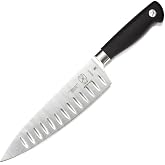 Mercer Culinary M21077 Genesis 8-Inch Granton Edge Chef's Knife,Black