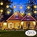Icicle Outdoor Solar String Lights,Waterproof 30 LED Crystal Bubble Globe String Lights for Outdoor/Indoor Decorations, Warm White(2 Pack)