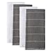DII Basic Chef Collection, Assorted Terry Kitchen Towel Set, Dishtowel Set, Gray, 4 Piece