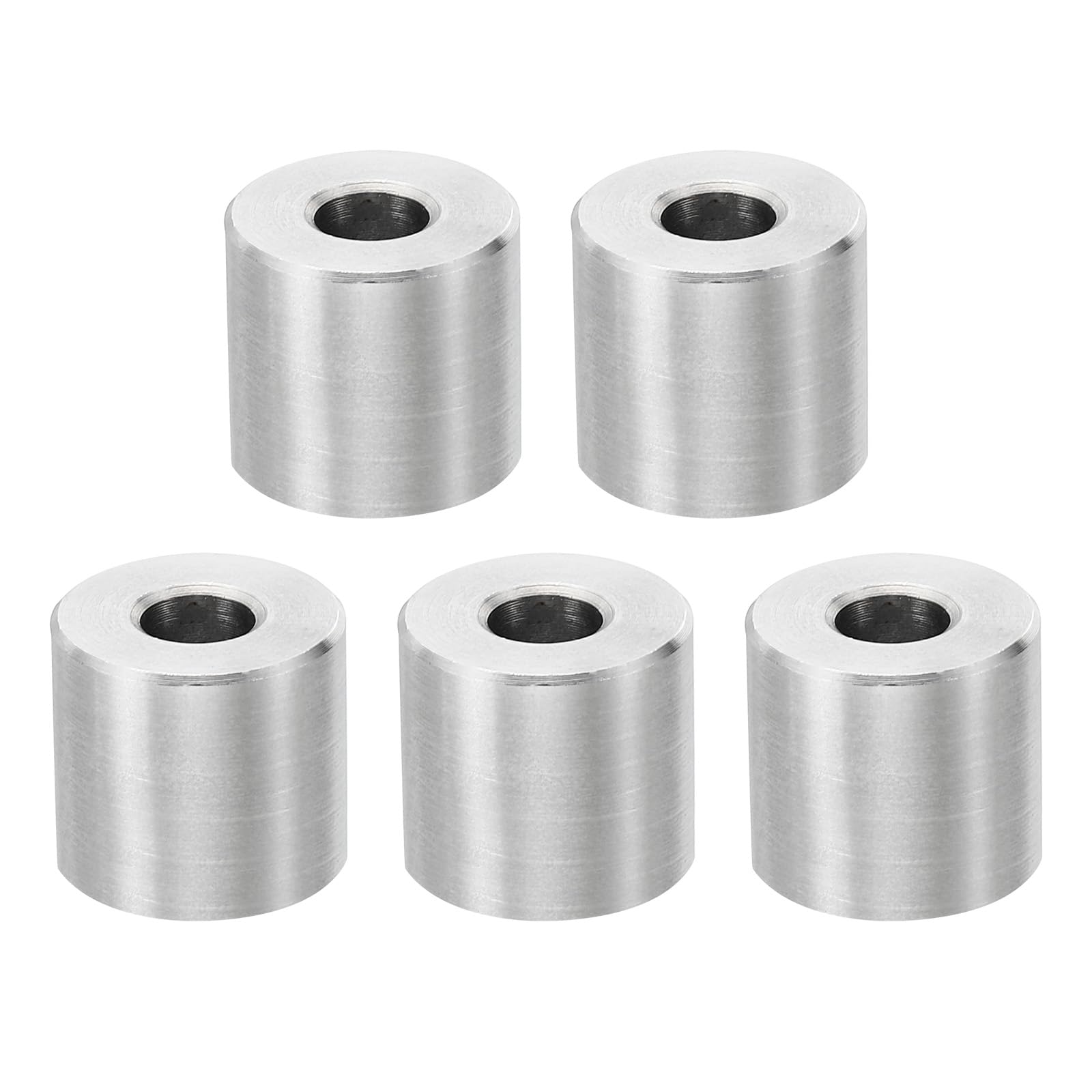 PATIKIL M6 Stainless Steel Spacers, 5 Pcs Metal Spacer Stainless Steel 6.2mm ID x 16mm OD x 16mm L Spacer Screw Standoff Round for 1/4" or M6 Screw Bolts