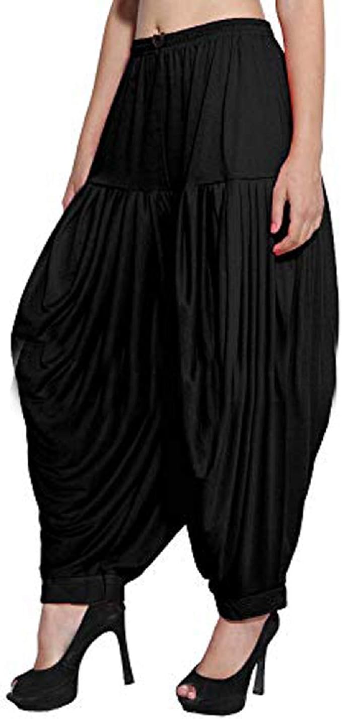Sharvgun Plain Punjabi Patiala Salwar Viscose Lycra Trouser Indian