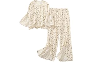 LAROTSUBA Women's Bedridden Patient Clothing,Disability Clothing,Tear Away Patients Clothes,Patient Clothes,Suitable for Paralyzed Elderly,Post Surgery Dialysis,Fracture Patients,Small floral,M