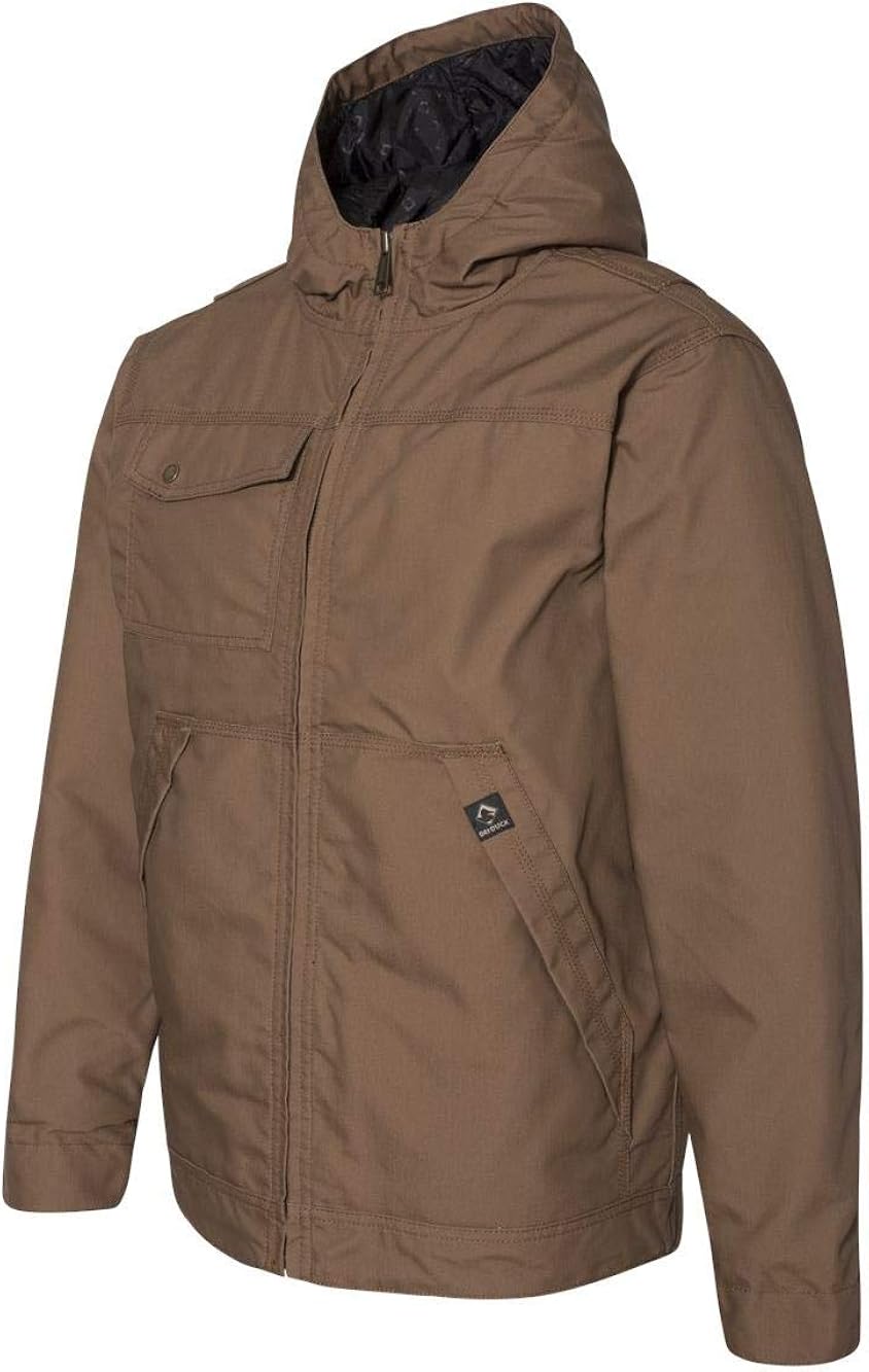 DRI Duck Men's 5065 Yukon Hooded Water Resistant Work Jacket: Clothing