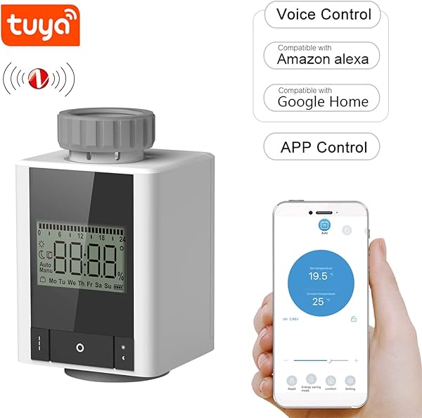 Galapara Programmierbarer Heizkrperthermostat intelligente Heizung Heizkrper Thermostat APP Steuerung kompatibel ist kompatibel mit Alexa und Google HomeVerwendung mit dem ZigBee Gateway