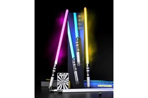 Viglaschill Lightsabers for Dueling Light Saber 2 Packs Rechargeable 2-in-1 Detachabl Lightsaber 24 Colors 6 Modes Sounds Lightsaber Toys for Kids and Adults Christmas Halloween Present