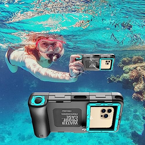 Waterproof Smartphone Case IPX8 Waterproof Mobile Phone Holder 15 m Underwater Compatible for iPhone 17 Air 16e 16 15 Plus 17 16 15 Pro 17 16 15 Pro Max Samsung S25 S24