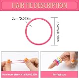 ZCOINS 200pcs Tiny 2mm Hair Bands Multicolor Elastic Ponytail Holders view 3