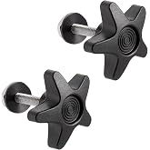 2 Sets Rollator Walker Replacement Knobs, Replacement Arm Adjustment Knobs, Walker Replacement Parts for Rollator Walker Accessories, M6 Track Bolt Set