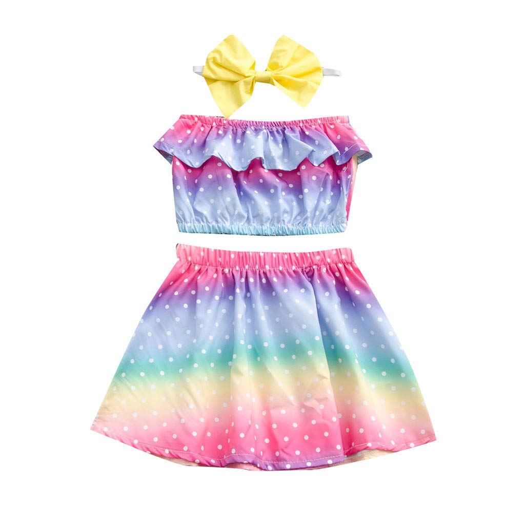 rainbow color dress for girl